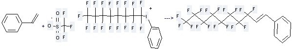 (Perfluoro-n-octyl)phenyliodonium can be used to produce trans-b-(Perflouroalkyl)styrene.